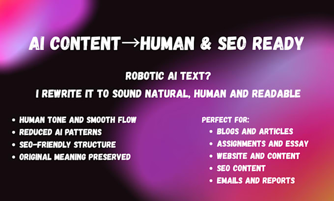 humanize ai content and make it SEO friendly