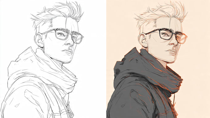 draw detailed line art illustrations