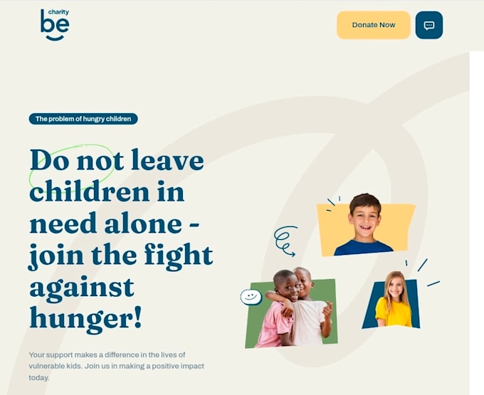build charity website design