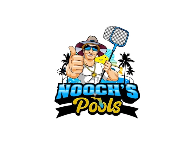 create attractive and imagination pool cleaning logo design