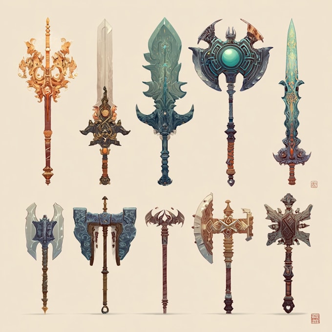 draw your prop or fantasy weapon designs