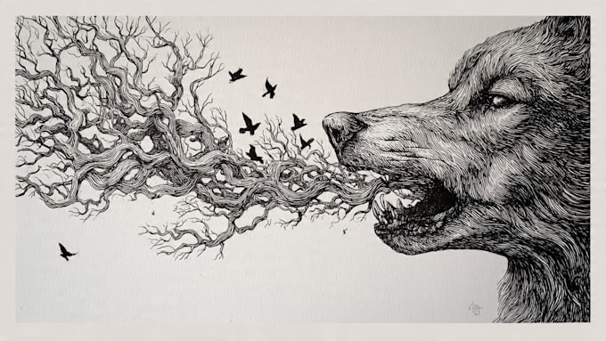 draw a pen and ink illustration