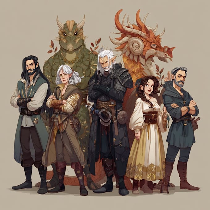 design custom dnd party portrait art