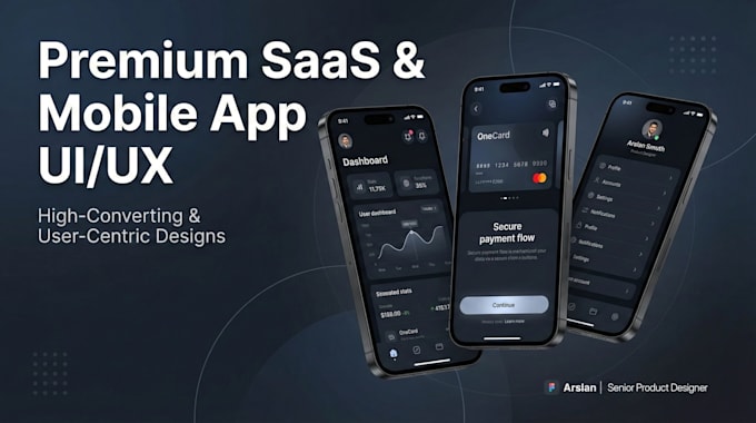 design a premium or saas mobile app uiux