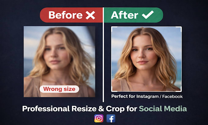 professional image resize and crop for social media