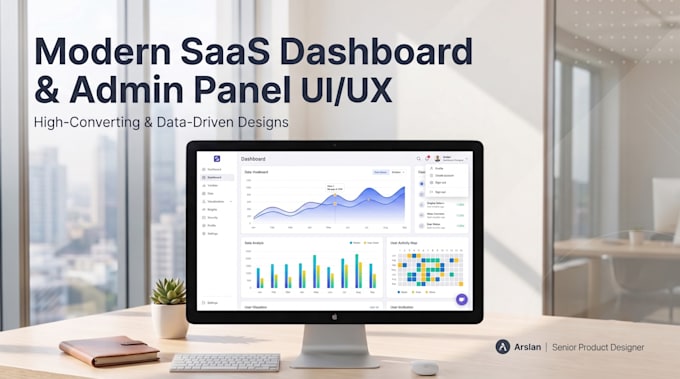 design a saas dashboard or admin panel UI UX in figma