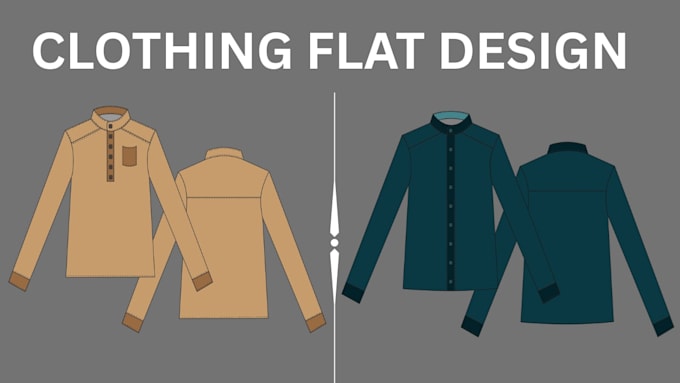 create professional apparel flat sketches for shirts