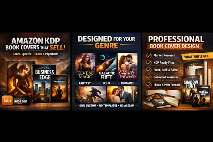 Create eye catching book cover design for amazon kdp by Bright_pathdig ...