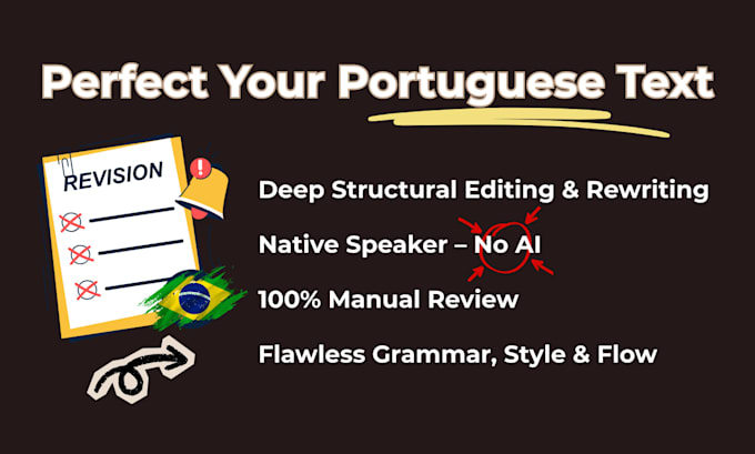 professionally proofread and edit your portuguese text