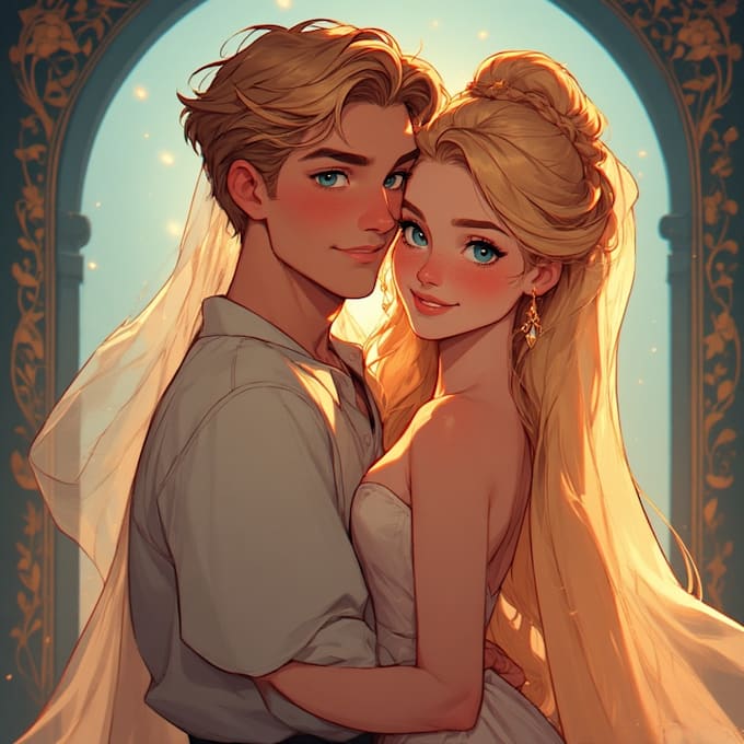 draw couple portrait illustration