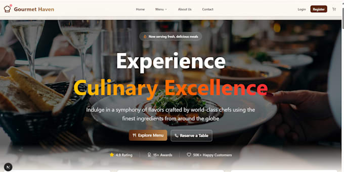 build a restaurant website with admin dashboard
