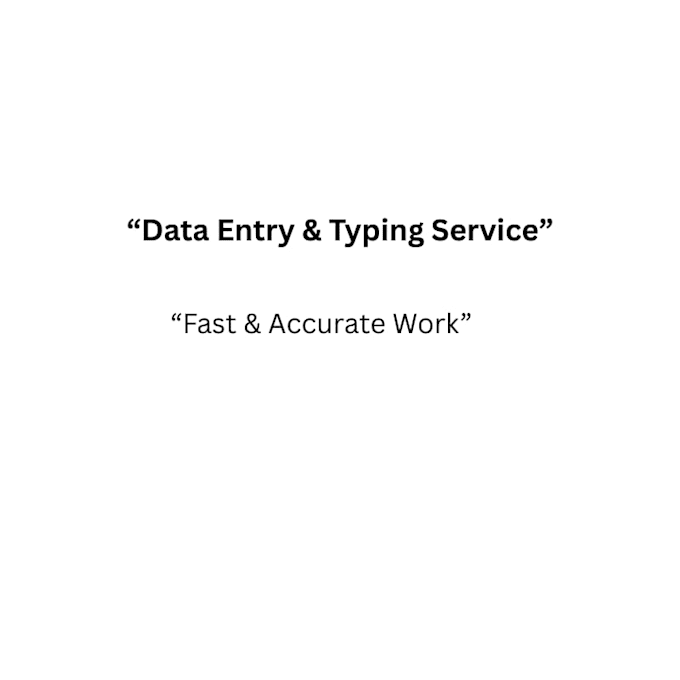 do english typing and data entry professionally