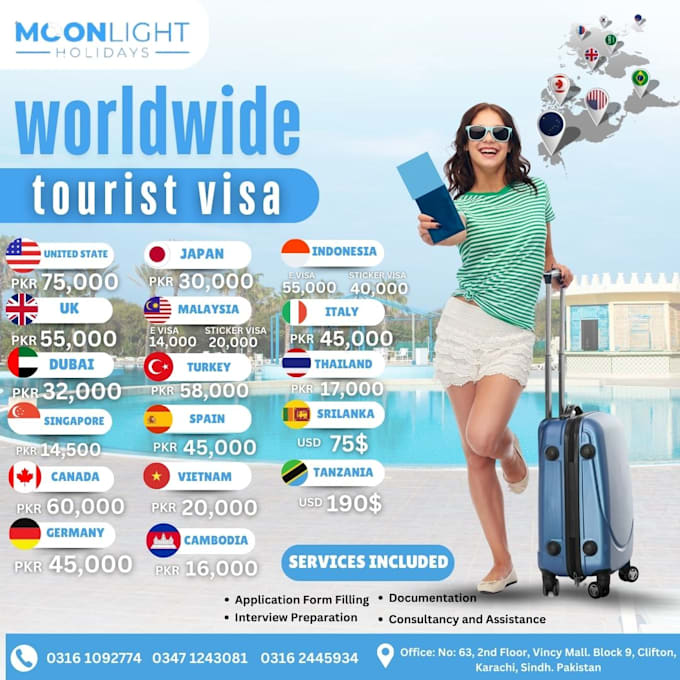 provide worldwide tourist visa services and consultation