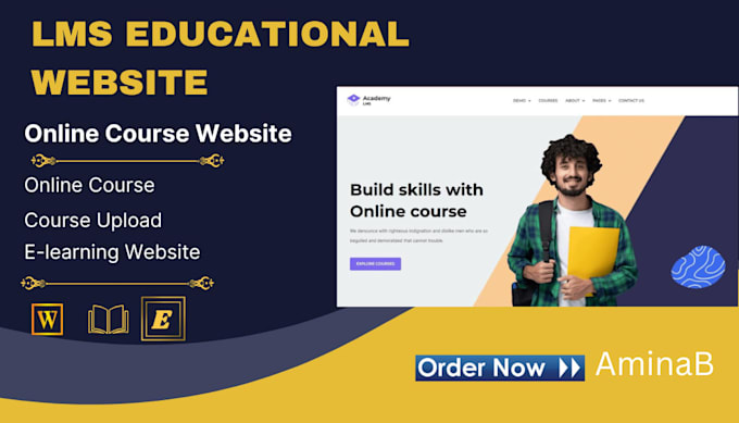 design elearning wordpress website for online courses