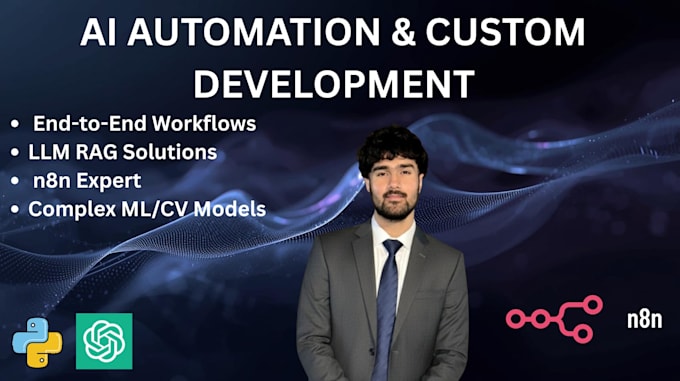 develop llm based rag systems ,ai chatbots and n8n