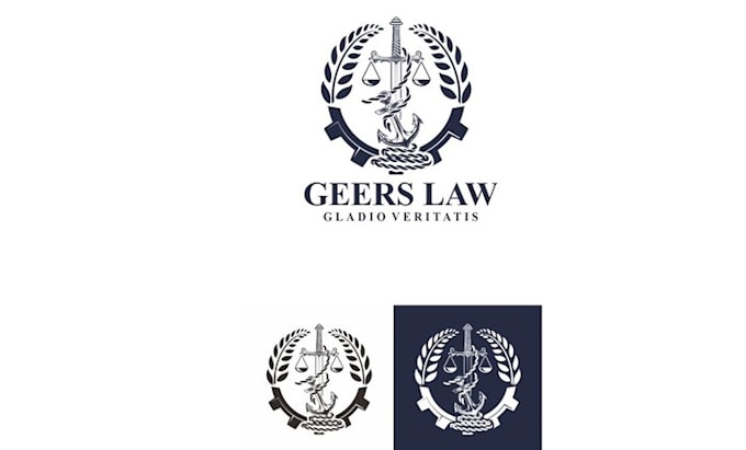 design monogram super law justice logo