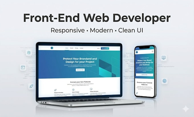 build a responsive website using HTML, CSS javascript, and react js