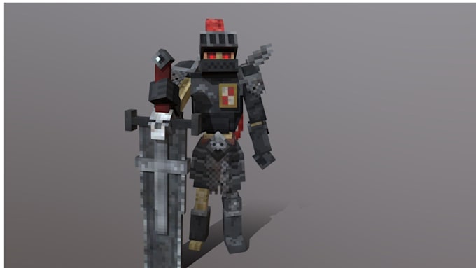 do minecraft plugins, mods, addons, with mob models and weapon in blockbench