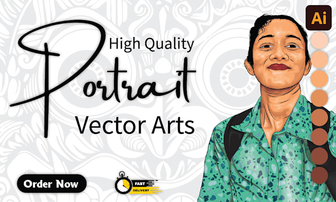 draw professional custom vector portraits