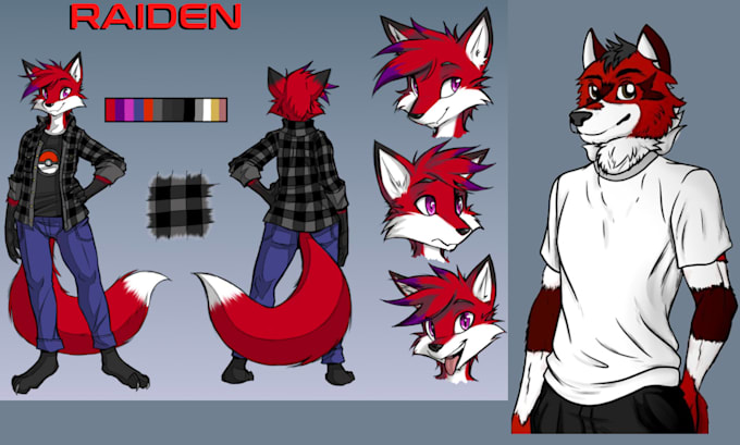 draw furry art reference sheet, fursona character ref sheet furry nsfw ref sheet