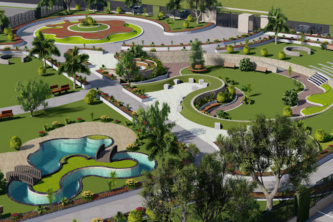 design professional landscape with 3d visualization