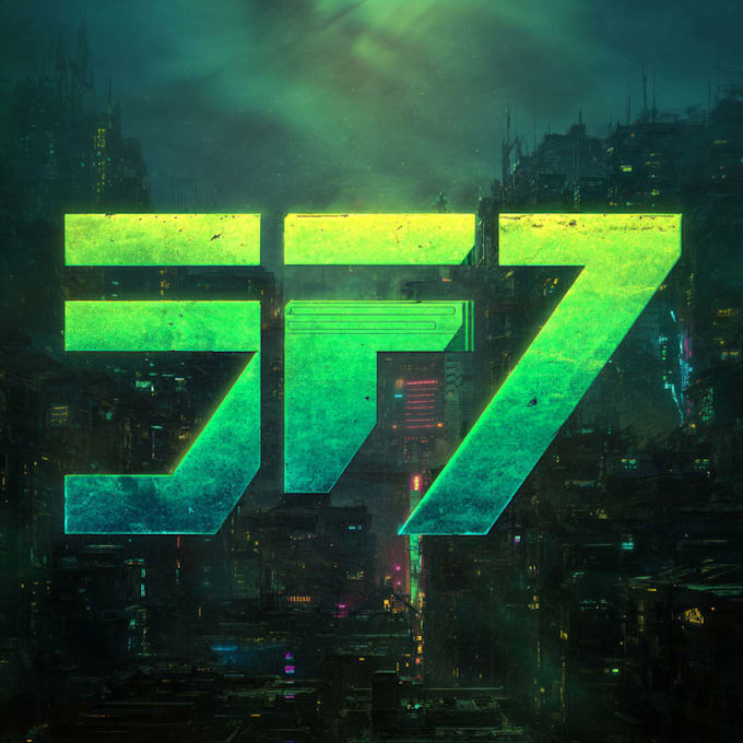 create a design futuristic cyberpunk logo or typography