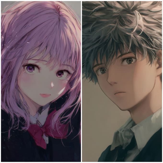 draw a anime character or anime couple character