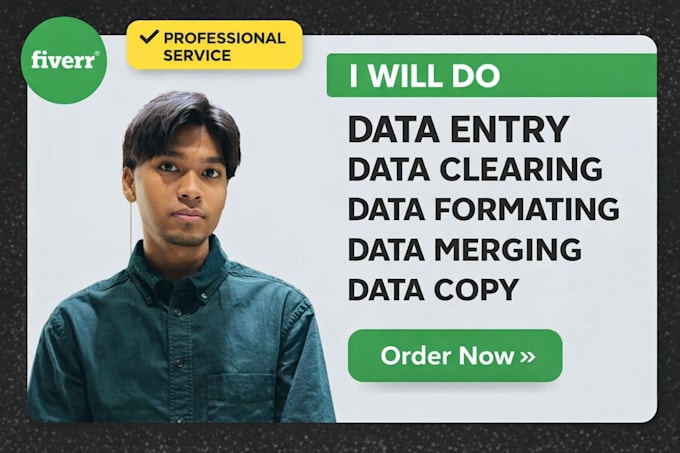 do data entry, data cleanup