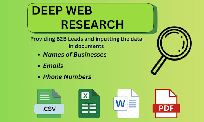 perform deep web research for your projects
