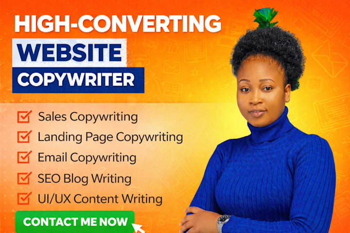 write high converting website copywriting, sales copywriting, landing page copy