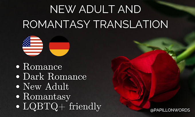 translate dark romance and new adult into german