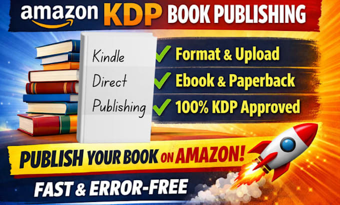 publish your book on amazon KDP do book formatting and kindle publishing