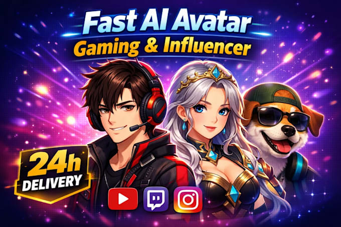 Fast ai avatar creation for social media 24 to 48 hours by Brandforge01 ...