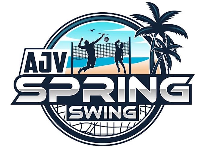 design modern volleyball logo