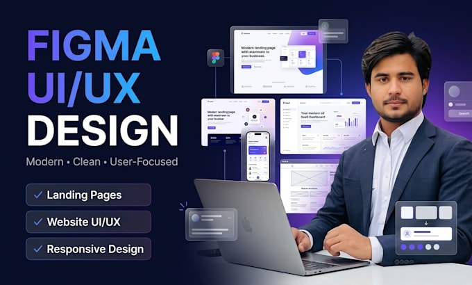design a figma website UI UX and landing page