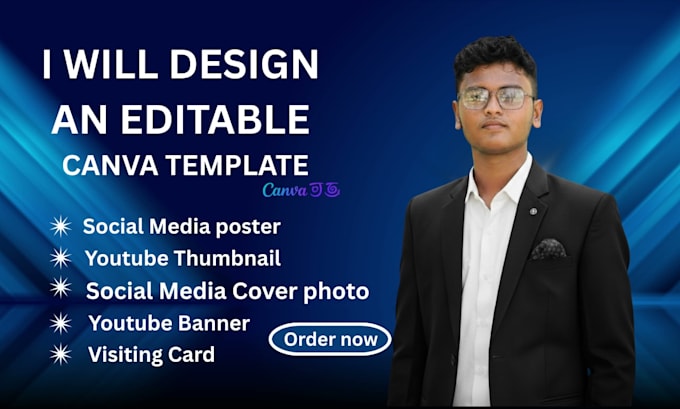 design canva facebook posts, thumbnails, cover photos, banners