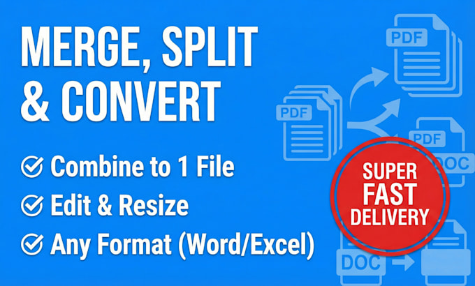combine, merge, convert, or split your PDF files into a single file