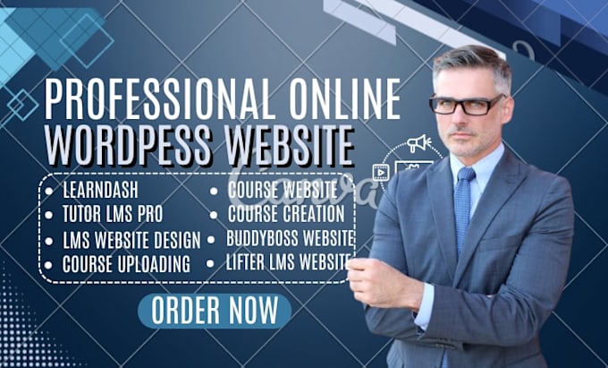 build wordpress lms website with learndash, buddyboss tutor lms pro, masterstudy