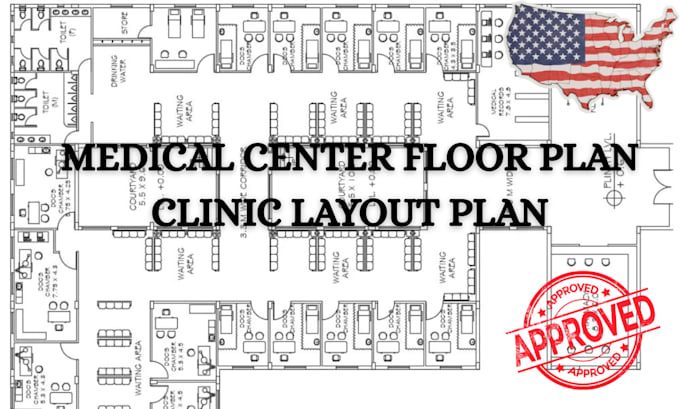 Design medical center floor plan clinic layout healthcare blueprint ...