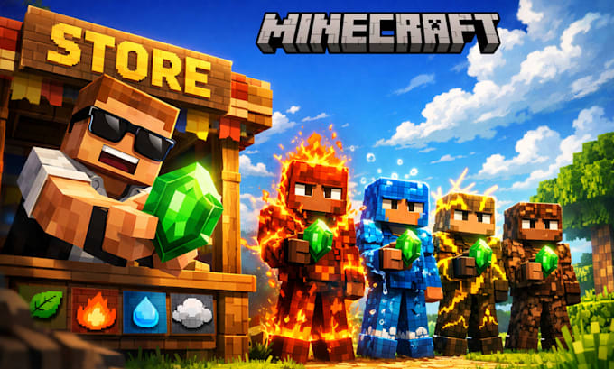 create minecraft gaming thumbnails