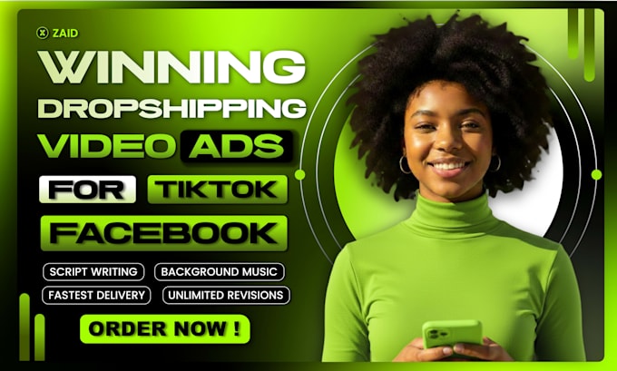 create viral tiktok ads and dropshipping facebook video creatives