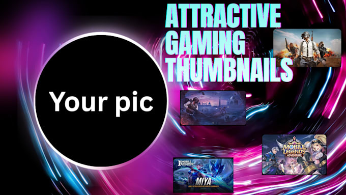 design high CTR gaming and tech youtube thumbnails