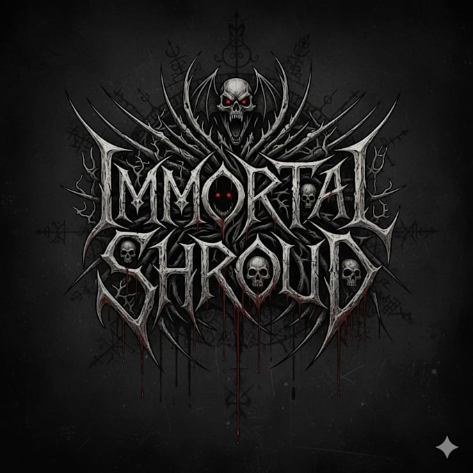 create a custom blackened metal logo