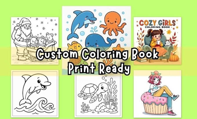 Create a custom coloring book for kids or adults by Smlalai | Fiverr