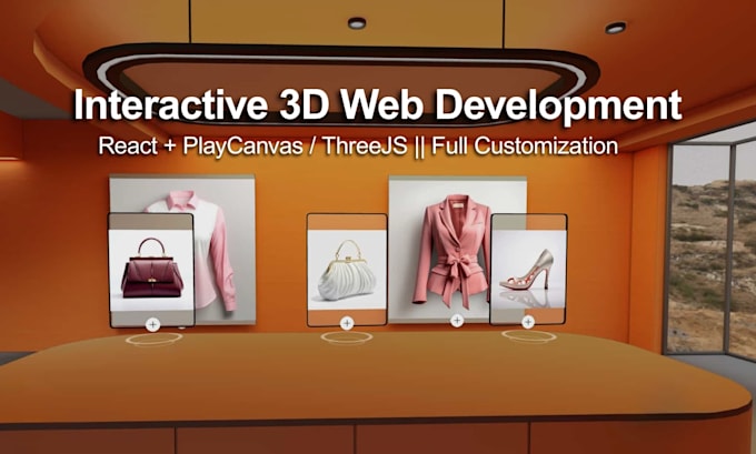 create fully customizable 3d website in threejs playcanvas in react