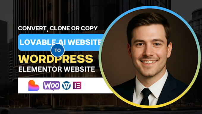 convert clone redesign wix lovable ai to wordpress copy lovable ai website