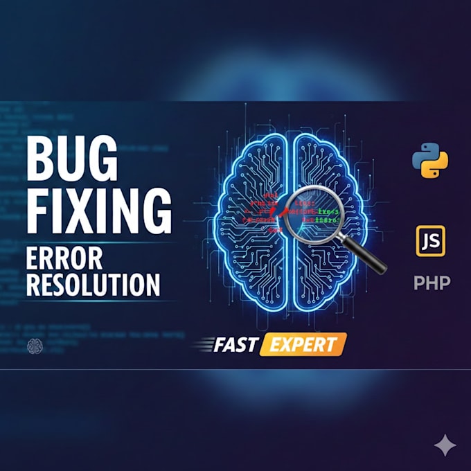fix bugs and resolve errors in your python, js, or PHP code