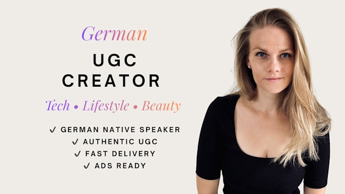 create professional german ugc videos for tiktok, instagram