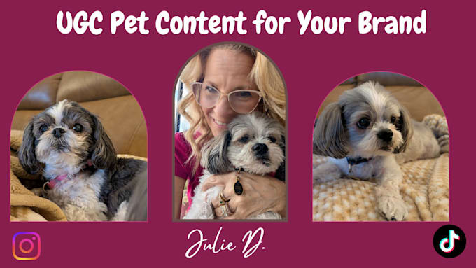 mature female and small dogs will create pet ugc video