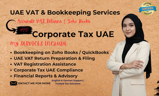 provide uae bookkeeping, fta vat consultancy and vat return